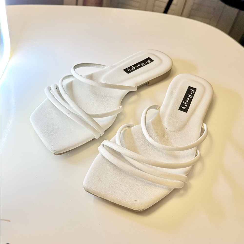 White Women's Strappy Sandals